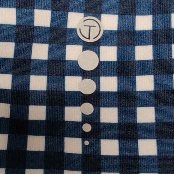 T by Talbots Full Zip Jacket Womens XL Navy White Check Activewear Pockets UPF - Picture 6 of 12